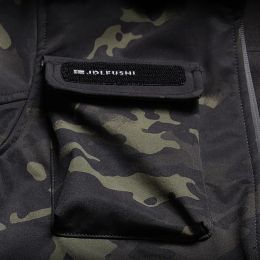 Winter Soft Shell Tactical Sets Men Fleece Multi-pocket Waterproof Hooded Jacket+Wear Resistant Cargo Pants 2 Pieces Sets Male