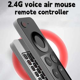 Smart Remote Control 1pc W3 Remote Control Infrared 2.4G Wireless Voice Air Mouse Controller With USB Receiver Full Keyboard Replacement For PC TVL2405