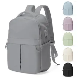 School Bags Purple High Appearance Level Bag Male And Female Students Light Backpack College Simple Computer Gra