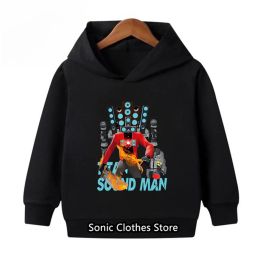 Game Skibidi Toilet Hoodie Kids Tops Children Long Sleeve Outwear Toddler Girls Clothes Boys Pullover Sweatshirts
