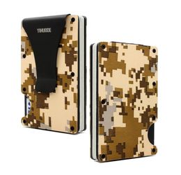 Slim Aluminum Credit Card Holder Metal WalletCamouflage Printed RFIDBlocking Money Clip Wallet Provide OEM Brand8999772