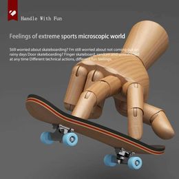 Finger Toys Finger SkateBoard Wooden Fingerboard Toy Professional Stents Finger Skate Set d240529