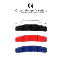 1Pairs Bicycle Brake Pads Road Bike V Brake Holder Pads Shoes Blocks Rubber Pad Wear Resistant Bike Brake Shoe Bicycle Part