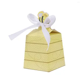 Gift Wrap Beehive Bowknot Candy Box Kraft Paper Christmas Packaging Boxes Bags Wedding Kids Birthday S