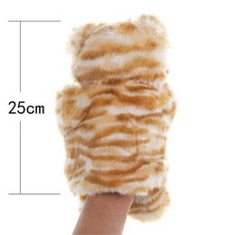 IZR9 Finger Toys Animal Hand Puppet Cat Dolls Plush Hand Doll Early Education Learning Toys Children Marionetes Puppets for telling story d240529