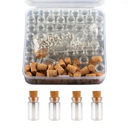 Bottles 50Pcs Mini Glass With Cork Stoppers Empty Jars Jewellery Making DIY Art Crafts Decorative Small Wishing Bottle