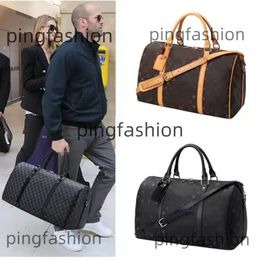 men Travel Bags Designer backpack 40 50 cm Women Hand Luggage Travel Bags Men Leather Large Cross Body Totes Handbag Brown black flower Man handbags Duffle tote Bag