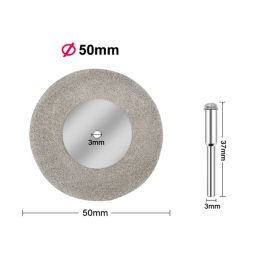 40/50/60mm Diamond Grinding Wheel Metal Cutting Disc Slice Dremel Accessories For Rotary Tool With 1 Arbor Shaft
