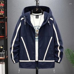 Men's Jackets 2024 Summer Thin Jacket Men Hooded Sun-protective Plus Size 9XL Fashion Casual Patchwork Coats Clothes