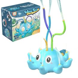 Outdoor Sprinkler for Kids Summer Backyard Games Water Spray Octopus with Wiggle Tubes Funny Garden House Toy L2405