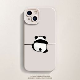 Panda phone case suitable for 15 new models 14 13 silicone 12 mini protective case, 11 promax phone case