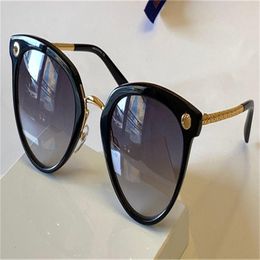 The latest style fashion design sunglasses 1043 big size cat eye color matching frame top quality fine print leg protection eyewear 281t