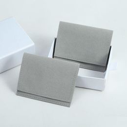 Jewellery Pouches, Bags 20Pcs Grey Microfiber Pouch Suede Veet Small Envelope Bag Packaging Bk For Business Drop Delivery Packing Displa Dh1Jr