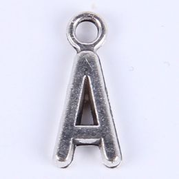 New fashion antique silver copper plated metal alloy hot selling A-Z Alphabet letter A charms floating 1000pcs lot #01x 223B