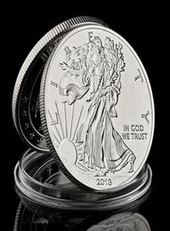 1oz American Fine Memorial 2013 Liberty Eagle In God We Trust Silver Plated Coin Home Decorations Collectibles Gifts6340488
