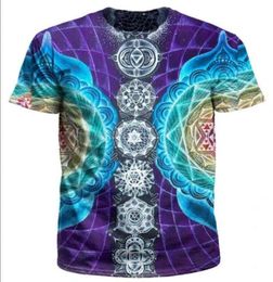 Newest Design Women Men Psychedelic Mandala Funny Short Sleeves 3D Print Tshirt Unisex Summer Style Casual Tshirt RR01221847404