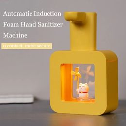 Automatic Sensor Foam Soap Dispenser Wall Mountable Rechargable Cartoon Foam Machine Smart Contactless Hand Sanitizer Machine 240527