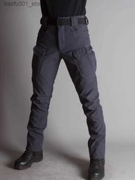 Pantaloni da uomo pantaloni tattici Forze speciali Slimt Workwear Pants da lavoro Mens Sports and Leisure Multi Bag Training Pants Q240529