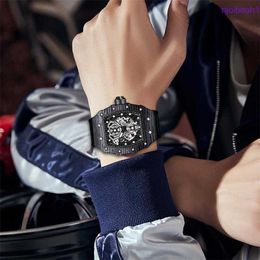 Richamills Designer Watch Hollow Quartz Watch Cross-border Personalised Barrel Shaped Luminous Fashion Sports Men's Watch Wholesale
