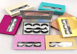 High quality boxs 3 Pairs 6D Mink False Eyelashes With Tweezer Crisscross Natural Makeup Eyelash Fluffy Mink Fake Lashes SD01201818307