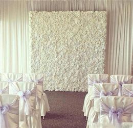 40x30cm Artificial Flowers Wall Panels Silk Rose Party Wedding Decor Pography Backdrops Salon Background Fake Flower Home Decor9615603