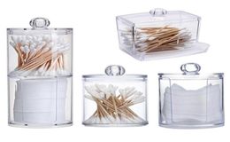 Storage Bags Acrylic Cosmetic Organiser Cotton Swabs Qtip Box Container Makeup Pad Jewellery Holder Candy6556262