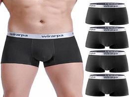 Mens Underpants Trunks Underwear Cotton Boxer Briefs Short Leg Comfortable 4 Pack1992126