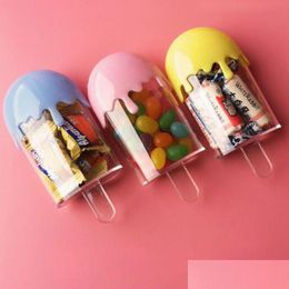 Party Favor Lovely Popsicle Shape Children Birthday Baby Shower Plastic Candy Box Gift Package Boxes Drop Delivery Home Garden Festi Dhcij