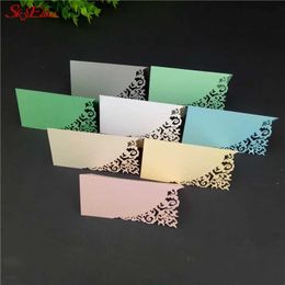 Gift Cards 10-100pcs Laser Cut Seat Card Table Number Name Card Place Cards Wedding Baby Shower Birthday Party Decoration 5Z d240529