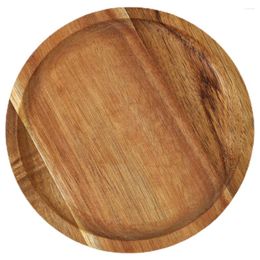 Plates Wood Plate Serving Tray Cake Decorating Bread For Eating Acacia Wooden Tea Round