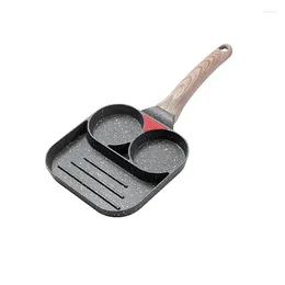 Pans Wooden Handle Pot Thickened Omelette Pan Non-stick Egg Pancake Steak Biscuits Hamburgers Cooking Ham Breakfast Maker