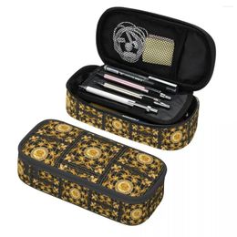 Custom Kawaii Luxury European Baroque Art Pencil Case For Girls Boys Large Storage Pen Box Bag School Supplies