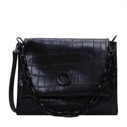 Bag Imitation Crocodile Leather Women Shoulder 29 22.5 6 Cm Casual Handbag For Chain Ring Messenger