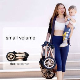 New 3 Stroller High Landscape Carriage Light Newborn Pram Shock Proof Two Way 2 in 1 Kid Car Baby Comfort Cart 2024 F24525 L2405