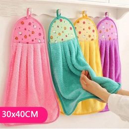 Towel Hand Coral Velvet Bathroom Supplies Soft Absorbent Cloth Dishcloths Hanging Kitchen Accessories 30 40cm