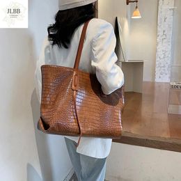Shoulder Bags Vintage Alligator Women Large Capacity Totes Designer Handbags Luxury Pu Leather Messenger Female Big Purses