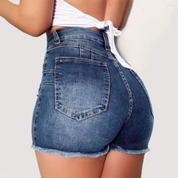 Women's Jeans Summer Lady Clothing High Waist Shorts Women Broken Denim Ripped Waisted Pant Slim Fit Pantalones