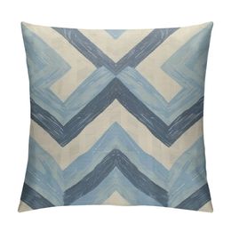 Bej ve mavi zebra baskı yastık kılıfı ev kanepe dekoratif Avrupa yastık kılıfı dekor yastık kapakları