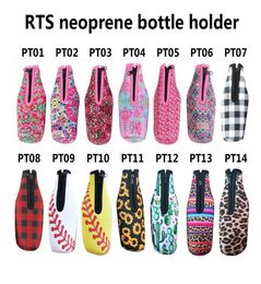 Neoprene Beer Bottle cover With Zipper Diving Beer Bottle Opener Insulated Sleeve Bag Insulated Beer Bottle cover7295187