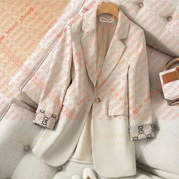designer blazer women luxury Spring Autumn Blazer Fashion Long Sleeve Suits Women Work Office Casual Blazer Women Coats Jacket 2024news bd9
