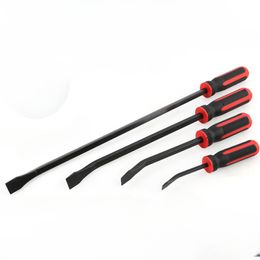 8/12 inch Angled Tip Pry Bar Heavy Duty Pry Bar with Strike Cap Handle Non-Slip for Lifting Prying Moving Objects