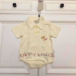 Classics newborn jumpsuits designer toddler clothing Size 66-90 CM Rabbit pattern baby Crawling suit Summer cotton infant bodysuit 24May