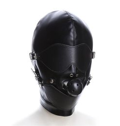 Fetish Hood Headgear With Mouth Ball Gag Pu Leather Bdsm Bondage Sex Mask Hood Toys Adult Games Sex Product For Couples J1906128641055