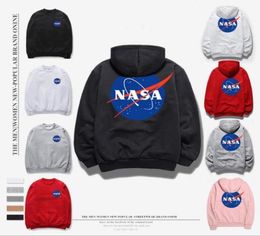 Fashion brand NASA Hoodie Streetwear Hip Hop Khaki Black Grey pink white Hooded Hoody Mens Hoodies Sweatshirts SXXL Plus Size7855563