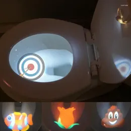 Toilet Seat Covers Night Light Motion-activated Sensor Bathroom Projector Target Projection Cartoon Children's Training