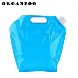 Stume di stoccaggio Organboo 1pc Campeggio esterno escursionismo sacca per acqua potabile pieghevole contenitore per trasporto per auto pieghevole per picnic barbecue 5l/10l