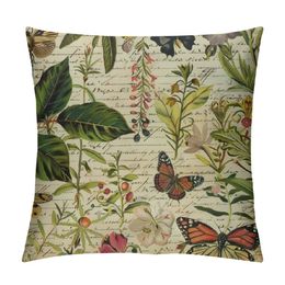 Pillow Covers Vintage Botanical Gardens Sofa Modern Pillow Case Decorative Throw Pillow Cases Double Sides Printed Square