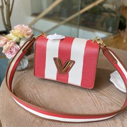 High Quality Classic Style Stripe Shoulder Bags Lady Flap Bag Fashion Crossbody Cosmetic phone Pocket Totes Women Handbag Clutch Purse 278B