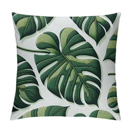 Throw Pillow Covers Home Decor Loop Tropical Green Leave Floor Pillow Cover for Couch Cushion Cover Pillow Case Plant Monstera Leaf
