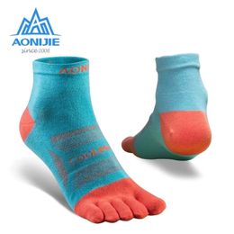 AONIJIE 3 Pairs Running Toe Socks Men Women Breathable Five Fingers Sneaker Socks For Outdoor Sport Trail Run Cycling Yoga E4802 240529
